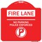 Signmission Fire Lane No Parking Police Enforced W/ No Parking Heavy-Gauge Alum Sign, 18" x 18", RW-1818-24005 A-DES-RW-1818-24005 - alternate 1
